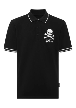 Philipp Plein skull-print polo shirt - Black