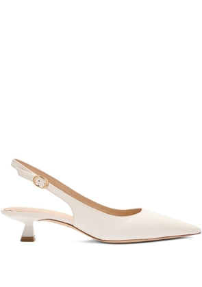 Stuart Weitzman 35mm Stuart Sculpt slingback pointed-toe pumps - Neutrals