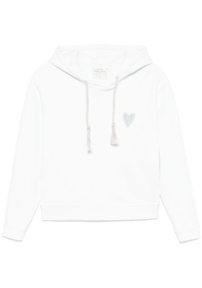 Forte Forte logo-patch hoodie - Blue