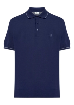 ETRO polo shirt with contrast collar - Blue