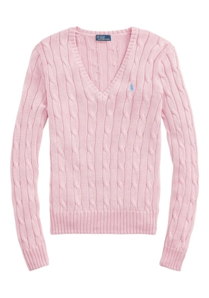 Polo Ralph Lauren cable-knit V-neck sweater - Pink