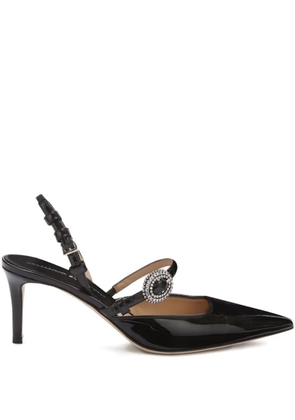 Ermanno Scervino embellished slingback sandals - Black