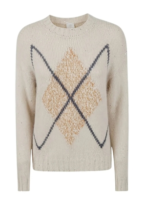Eleventy argyle sequin sweater - Neutrals