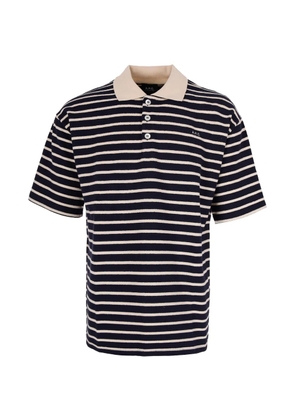A.P.C. striped cotton polo shirt - Blue