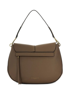 GIANNI CHIARINI half-moon leather shoulder bag - Brown