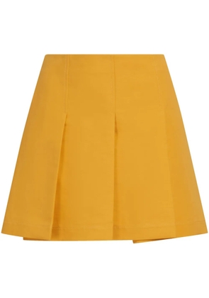 Marni pleated cotton miniskirt - Yellow