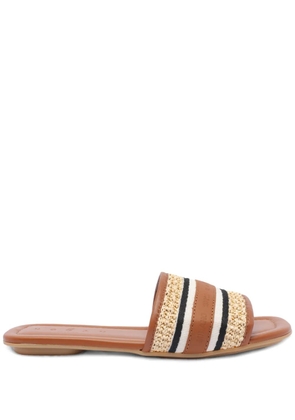 Hogan stripe-detailing slides - Brown
