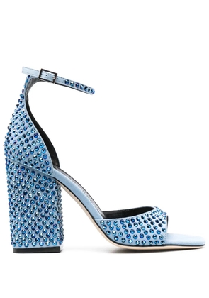 Paris Texas Holly Fiona 100mm rhinestone sandals - Blue