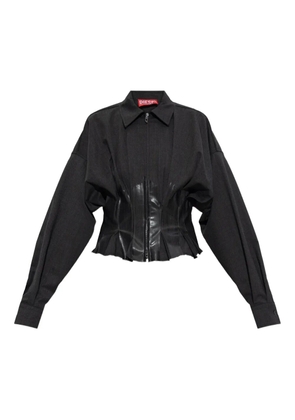 Diesel G-anbu zip pleated jacket - Black