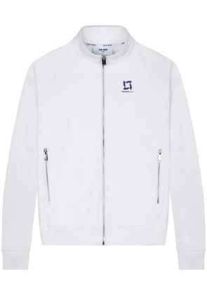TEAM WANG design logo-print zipped track jacket - White