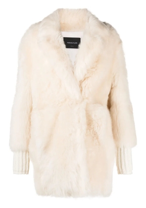Fabiana Filippi single-breasted faux-fur coat - Neutrals