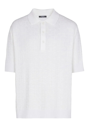 Balmain PB-monogram polo shirt - White