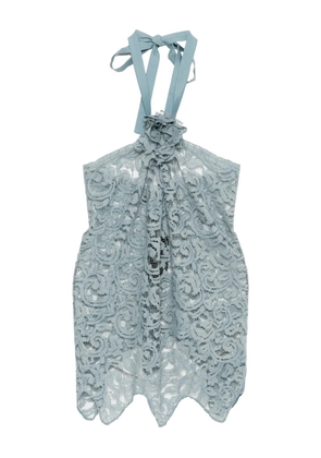 BLAKLACE floral lace top - Blue