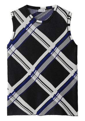Burberry checked silk knitted vest - Black