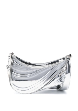 Mugler small Spiral Curve 01 crossbody bag - Silver