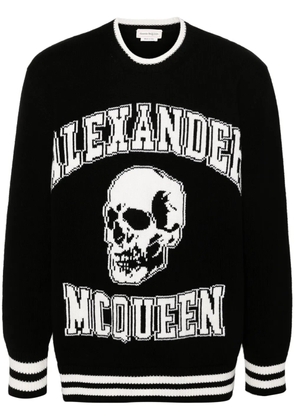 Alexander McQueen intarsia-logo sweater - Black