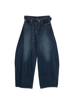 sacai belted jeans - Blue