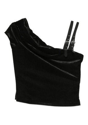 Versace Jeans Couture buckle-strap top - Black