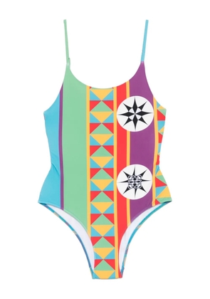 LOEWE graphic-print swimsuit - Green