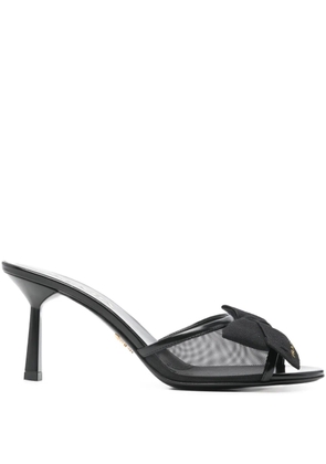 Prada bow mesh sandals - Black