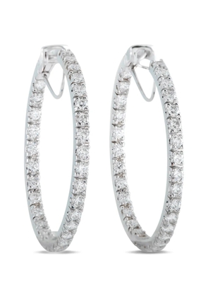 LB Exclusive diamond hoop earrings - Silver