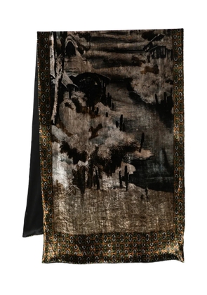 Pierre-Louis Mascia grahic-print scarf - Brown