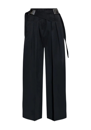 The Attico buckle pleated trousers - Black