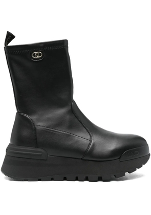 LIU JO sock-style platform boots - Black