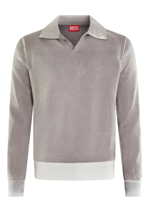 Diesel K-Lorenzo polo-neck ribbed-hem sweater - Grey