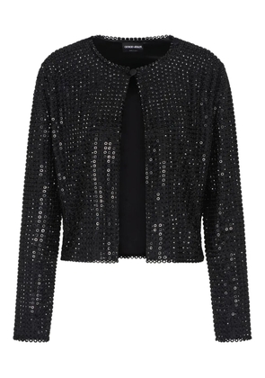 Giorgio Armani sequin-embellished shirt - Black