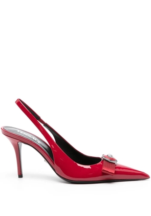 Versace 85mm Gianni-ribbon slingback pumps - Red