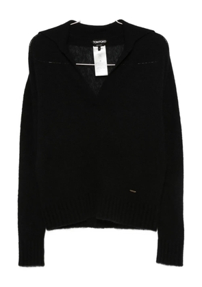 TOM FORD wholegarment cashmere-silk v-neck sweat - Black