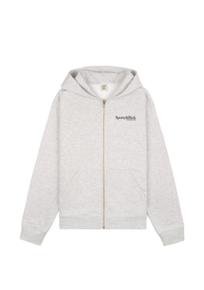Sporty & Rich Run Club zipped hoodie - Grey