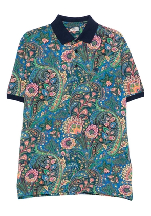 ETRO paisley-print polo shirt - Blue