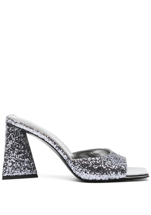 The Attico 85mm Mini Devon sandals - Silver