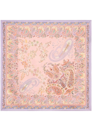 ETRO printed silk scarf - Purple