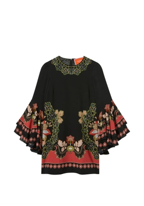 La DoubleJ Friday ruffled-sleeve mini dress - Black