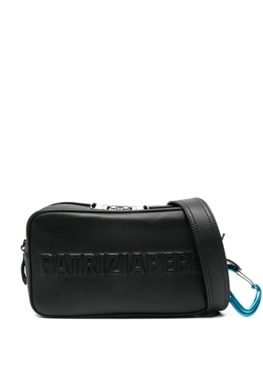 Patrizia Pepe logo-embossed crossbody bag - Black