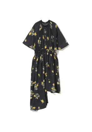Undercover buckle citrus-print dress - Black