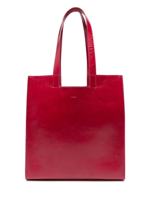 Bally logo-detail leather tote bag - Red