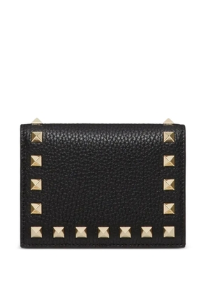 Valentino Garavani rockstud flap leather wallet - Black