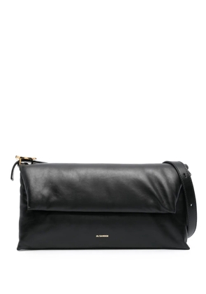 Jil Sander padded leather shoulder bag - Black