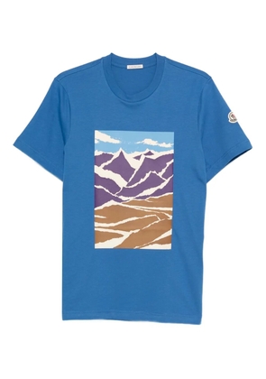 Moncler graphic-print short-sleeve T-shirt - Blue