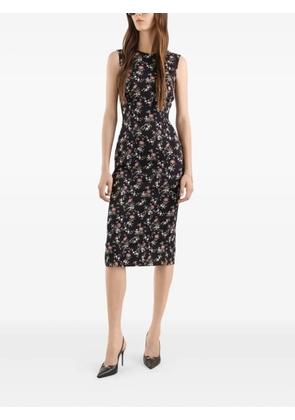 Dolce & Gabbana floral sleeveless midi dress - Black