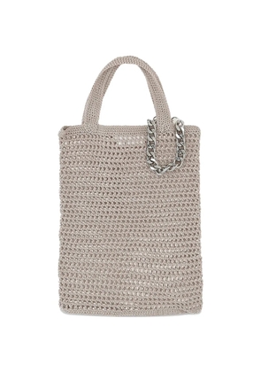 Niccolò Pasqualetti Coya macramé tote bag - Neutrals