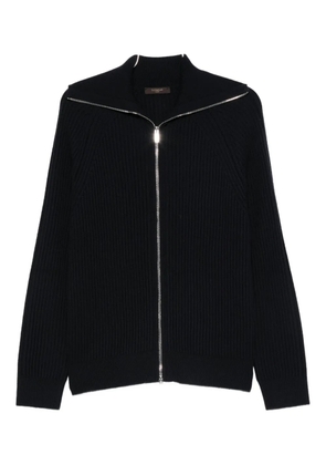 Zanone zip-up cardigan - Black