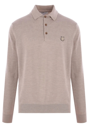 Maison Kitsuné Bold Fox Head polo shirt - Neutrals