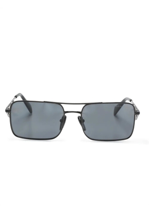 Prada Eyewear triangle-logo rectangle-frame sunglasses - Black