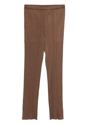 Pleats Please Issey Miyake New Colorful Basics 4 trousers - Brown