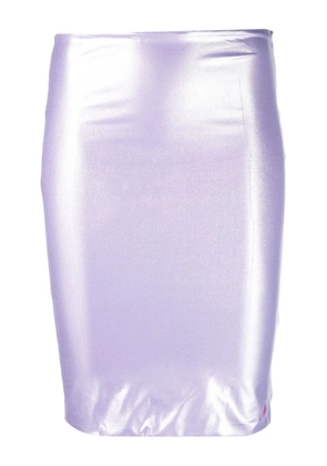 The Attico metallic sheen beach cover-up - Purple